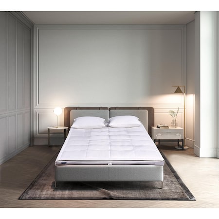 Blue Ridge 3" White Down & Feather Fibertop Featherbed, King CN706704